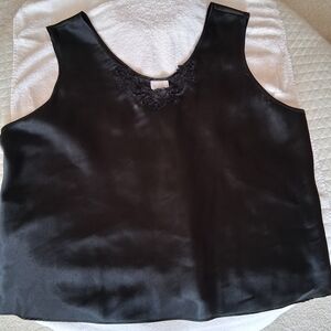Secret Treasures Black Satin Camisole